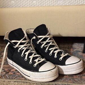 Converse Black and White Platform High-Top